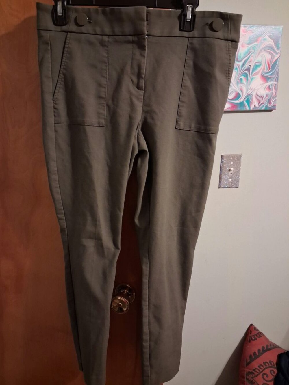 LOFT Pants Size 10 Regular Marisa Skinny Green